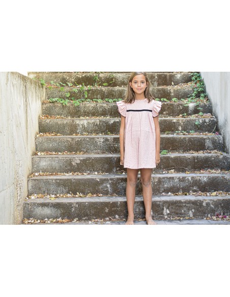 Vestido zigzag rosa| Dimelo Hilando SS23