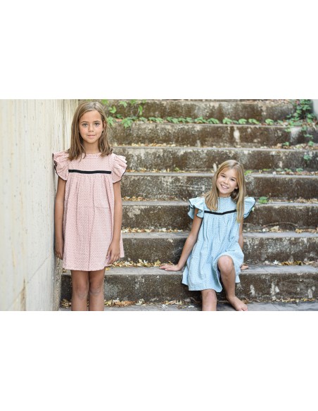 Vestido zigzag rosa| Dimelo Hilando SS23