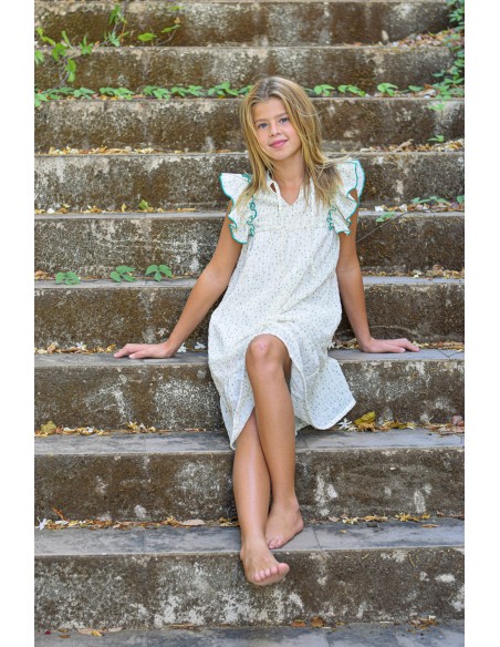 Vestido flores verde| Dimelo Hilando SS23