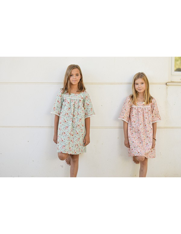 Vestido flores coral| Dimelo Hilando SS23