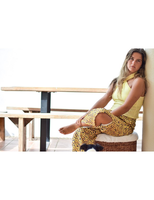 Pantalón print mostaza| Dimelo Hilando SS23