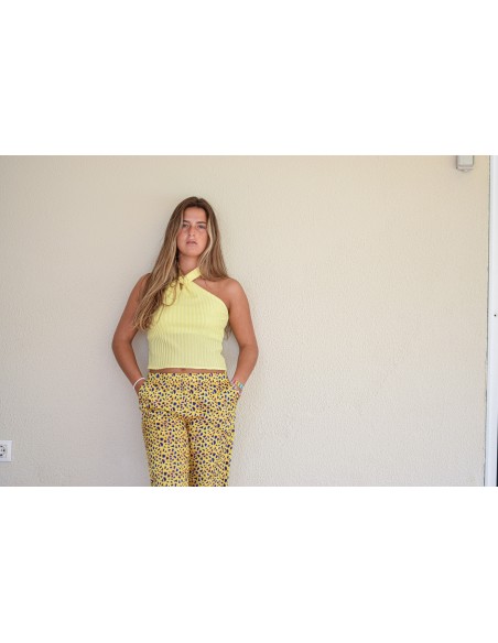 Pantalón print mostaza| Dimelo Hilando SS23