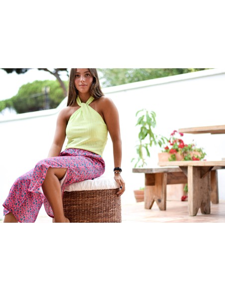 Pantalón print rosa| Dimelo Hilando SS23