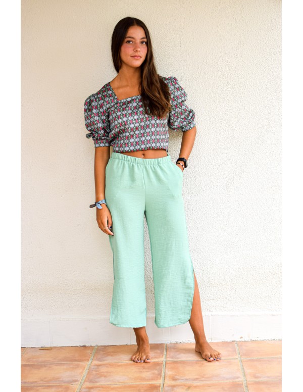 Pantalón liso MIDI verde