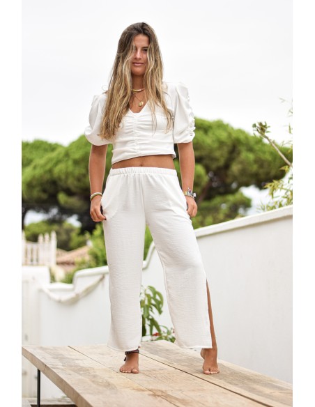 Pantalón liso blanco| Dimelo Hilando SS23