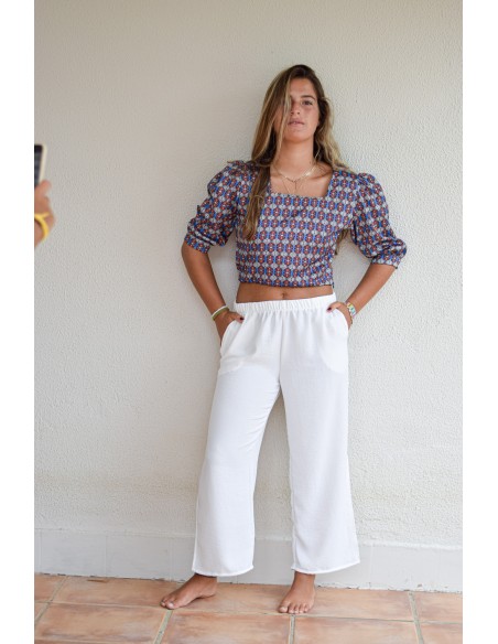 Pantalón liso blanco| Dimelo Hilando SS23