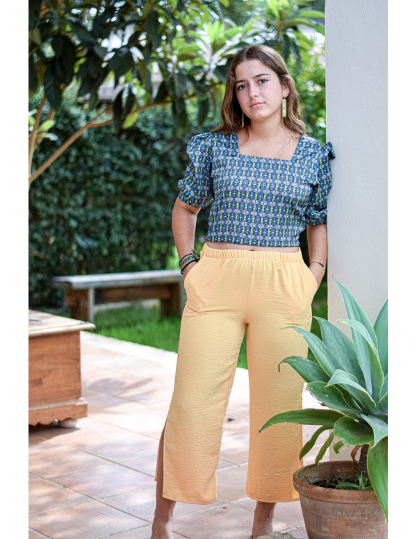 Pantalón liso mostaza| Dimelo Hilando SS23