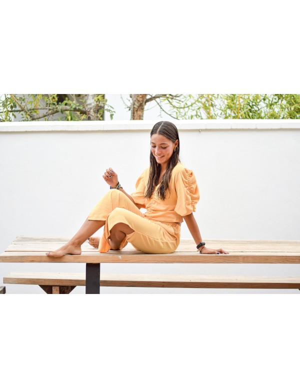 Pantalón liso mostaza| Dimelo Hilando SS23 2