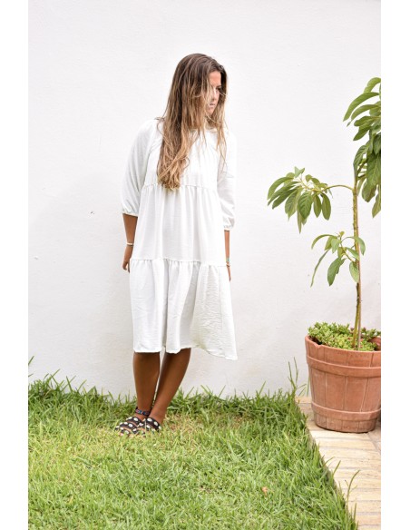 Vestido liso blanco