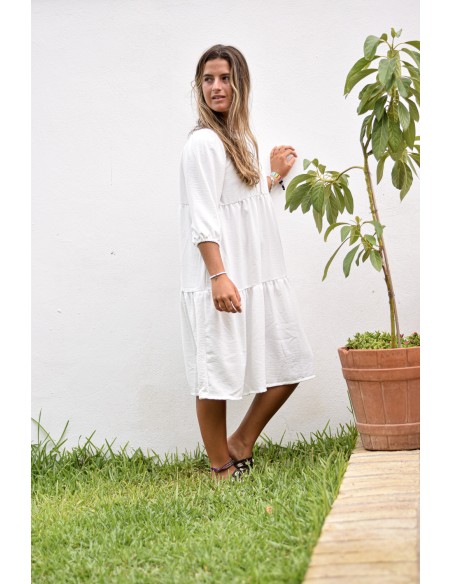 Vestido liso blanco