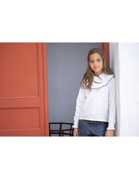 Blusa Nivot Blanca| Dimelo Hilando AW23/24