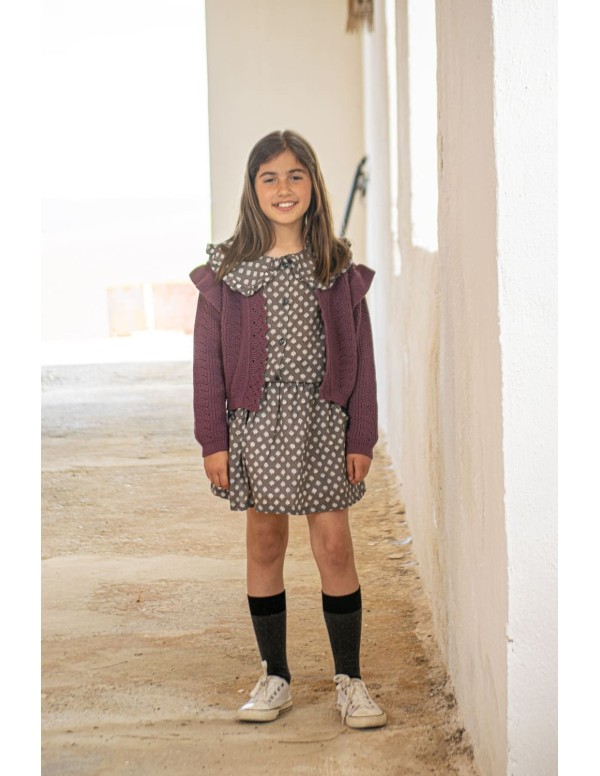 bolero berenjena | Dimelo Hilando AW23/24