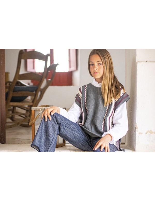 poncho lurex berenjena | Dimelo Hilando AW23/24