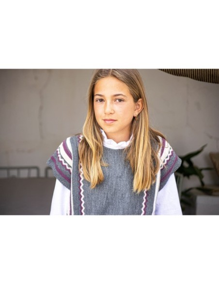 poncho lurex berenjena | Dimelo Hilando AW23/24