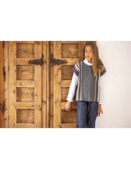 poncho lurex berenjena | Dimelo Hilando AW23/24