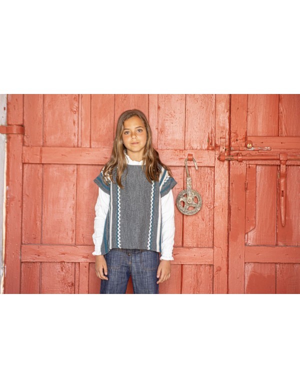poncho lurex azul pato | Dimelo Hilando AW23/24