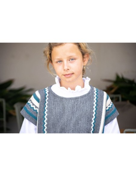 poncho lurex azul pato | Dimelo Hilando AW23/24