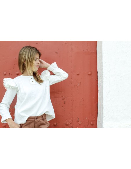 Blusa Lazo Blanca| Dimelo Hilando AW23/24