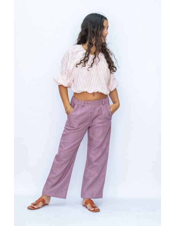 TOP BASICO LUNAR ROSA | Dimelo Hilando SS24
