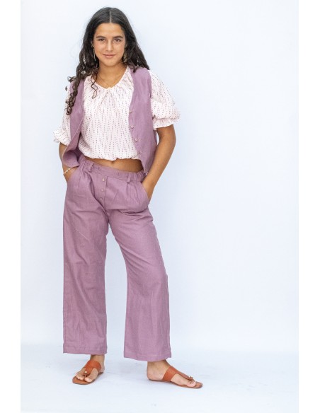 TOP BASICO LUNAR ROSA | Dimelo Hilando SS24