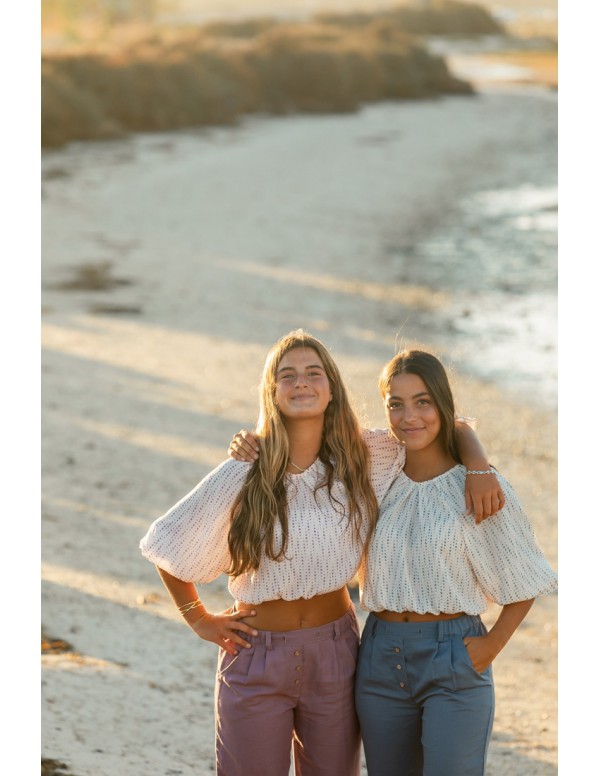 TOP BASICO LUNAR ROSA | Dimelo Hilando SS24