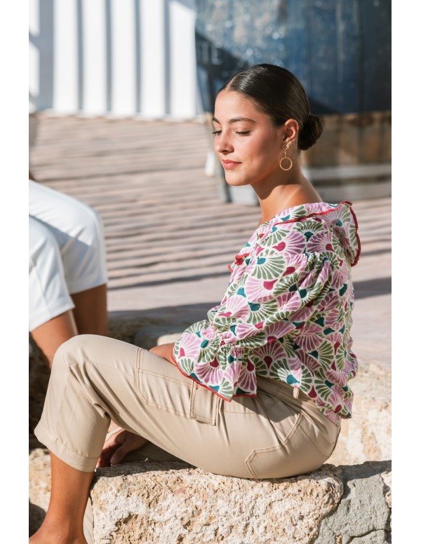 Pantalón jean Cargo beige | Moda chicas | Dímelo Hilando