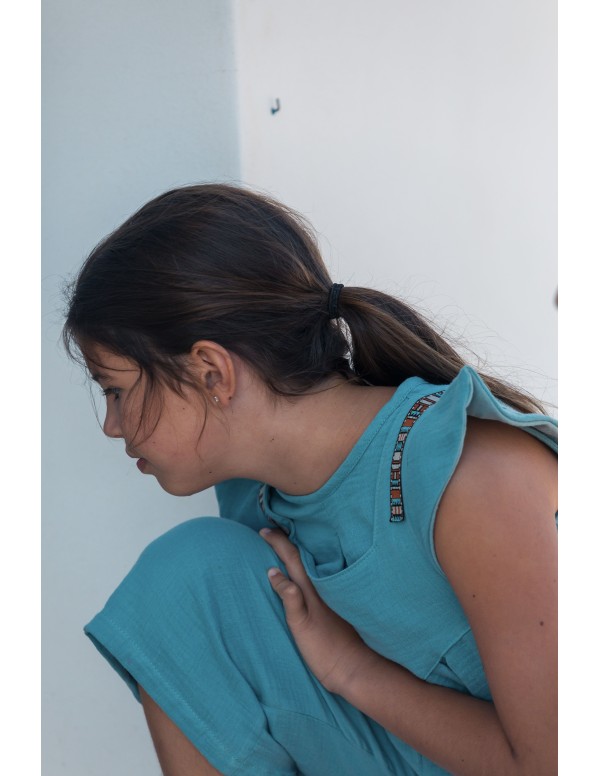 BLUSA GASA LISA AZUL