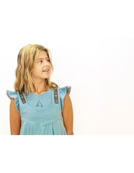 Mono azteca azul para Niñas | Moda juvenil | Dímelo Hilando