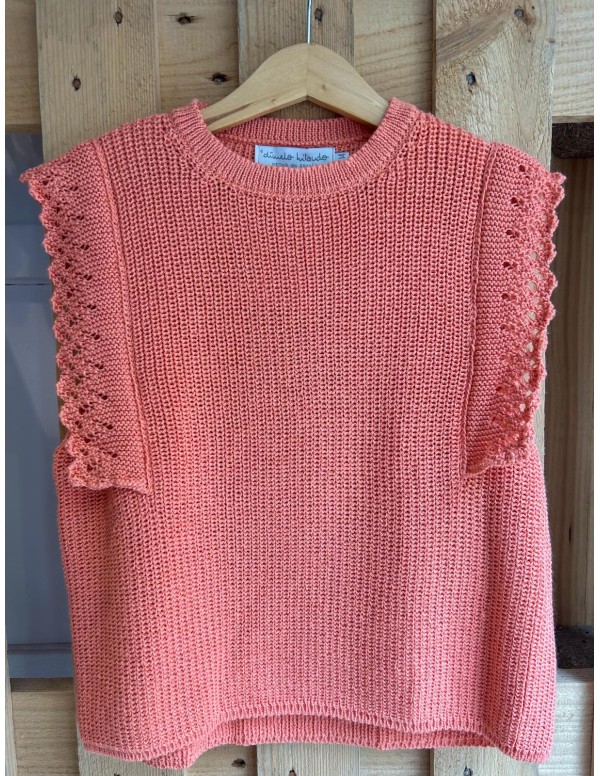 Chaleco punto naranja |  Moda chicas | Dímelo Hilando