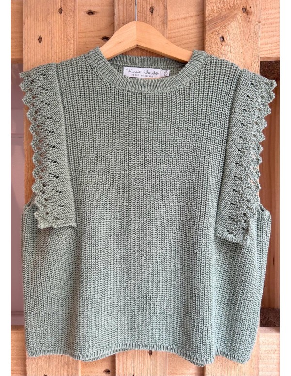Chaleco punto verde | Moda chicas | Dímelo Hilando