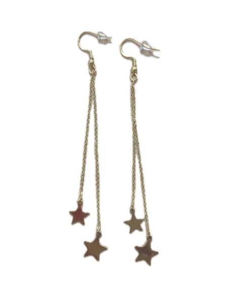 PENDIENTES LARGOS CADENAS Y ESTRELLAS