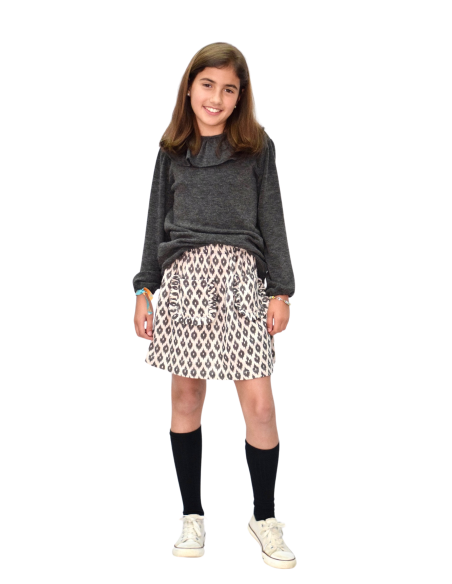 Falda Mosaico beige - Dímelo Hilando