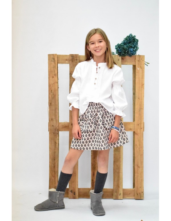 Falda Mosaico beige - Dímelo Hilando 2