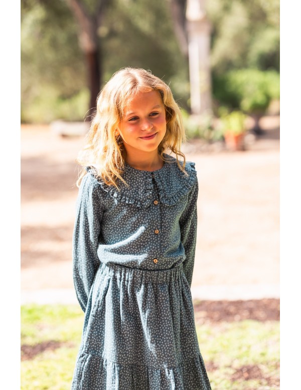 Blusa Bobo Corazones azul petróleo - Dímelo Hilando 2