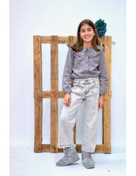 Blusa Bobo Corazones gris - Dímelo Hilando