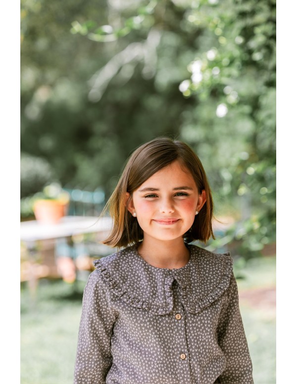 Blusa Bobo Corazones gris - Dímelo Hilando