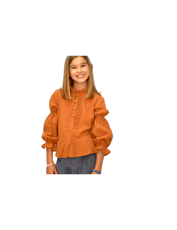 Blusa Jaretas color tabaco - Dímelo Hilando 2