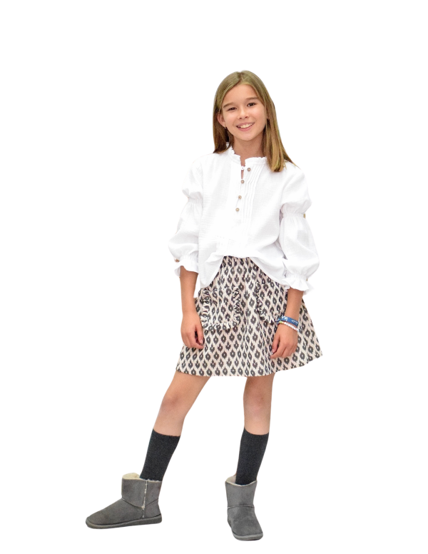 Blusa Jaretas blanca - Dímelo Hilando 2