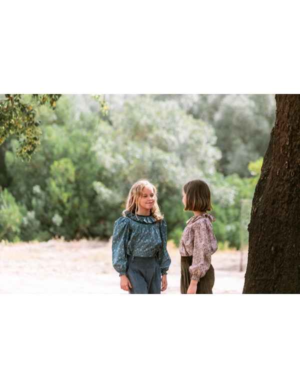 Blusa Volante María color petróleo - Dímelo Hilando