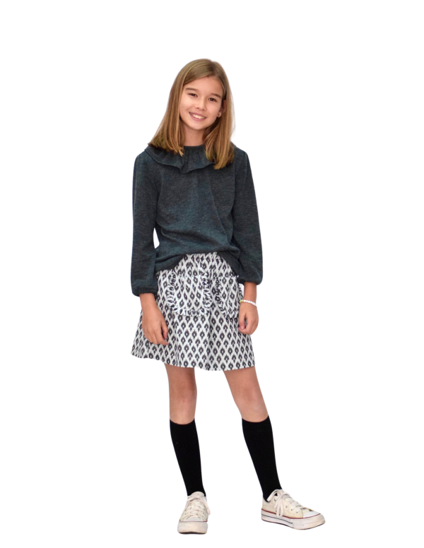 Jersey chica Volantón Twin color petróleo - Dímelo Hilando 2