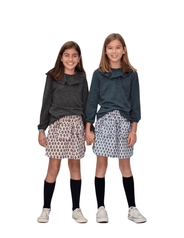 Jersey chica Volantón Twin color petróleo - Dímelo Hilando