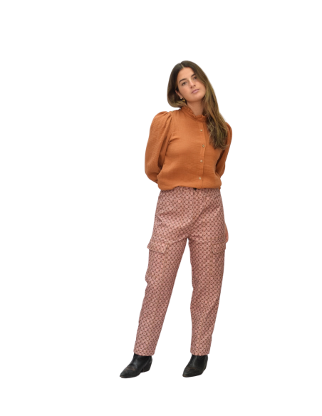 Blusa Mao Bambula color tabaco - Dímelo Hilando
