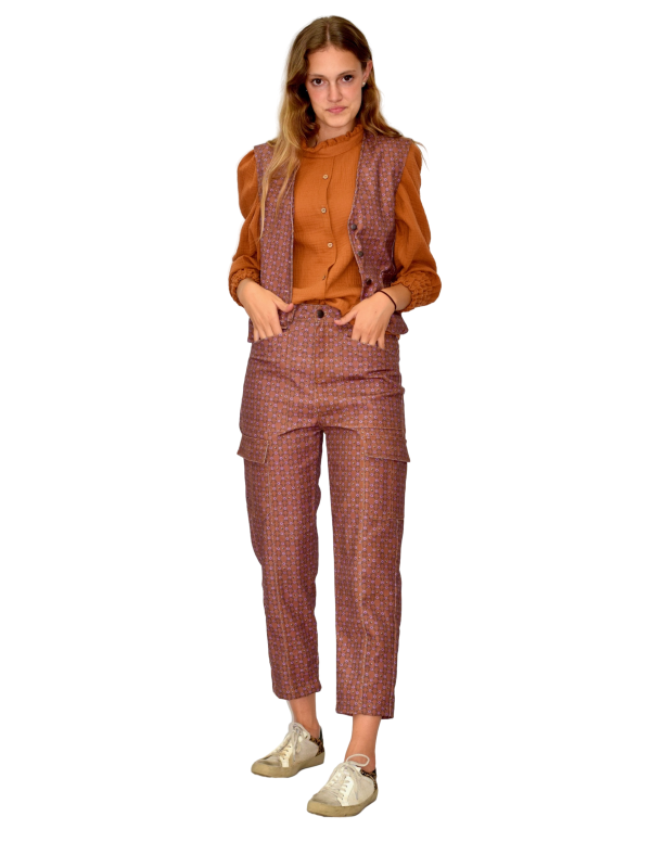 Chaleco Geo Jean lila - Dímelo Hilando