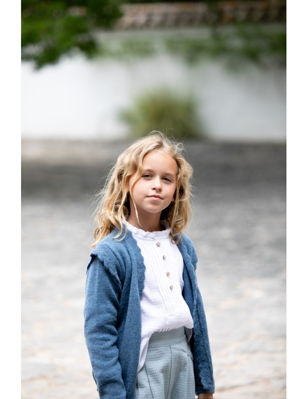 Bolero niña color petróleo - Dímelo Hilando