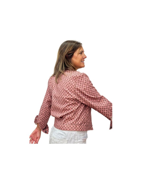 Chaqueta geo rosa Teen/Chica - Dimelo Hilando