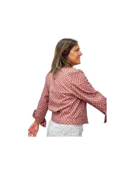 Chaqueta geo rosa Teen/Chica - Dimelo Hilando
