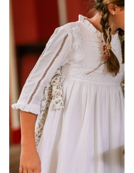 Vestido de comunión Tilburi Blanco - Dímelo Hilando