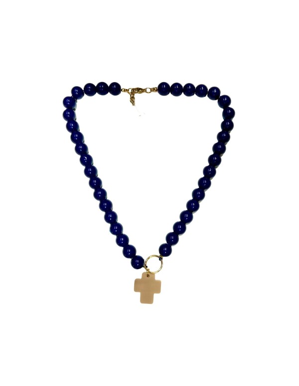 COLLAR ABALORIOS CON CRUZ 2