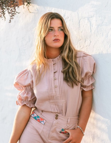 BLUSA LINO NUDE