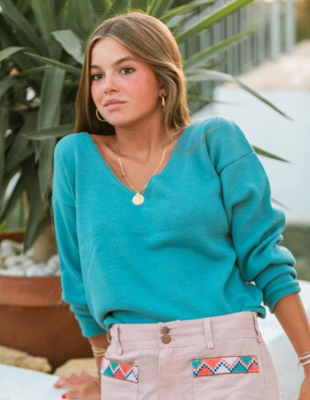 JERSEY PUNTO FLÚOR AZUL CIELO